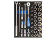 Module mousse + PP 33 pièces douilles 1/2" et accessoires