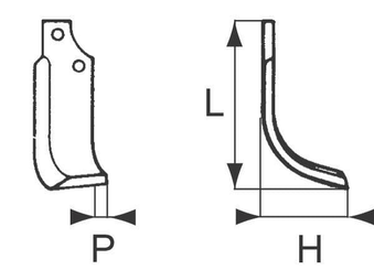 Pièces agricoles - Travail du sol - Lame Maschio U Nouv type - US