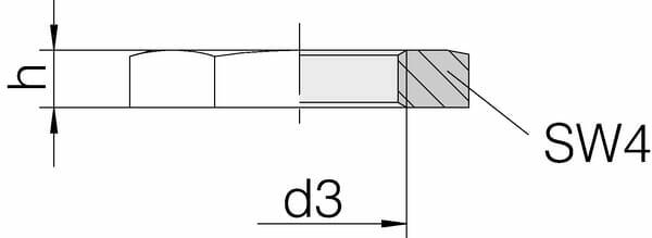 Pièces agricoles - Hydraulique - Écrou de blocage M52x2.00 Acier Voss