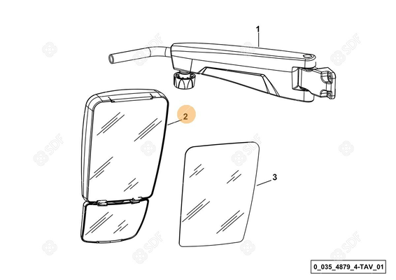 Pièces agricoles - Cabine et structure - specchio retrovisore