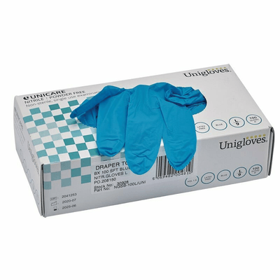 Pièces Quad & Motos - Outillage - Gants nitrile d’atelier DRAPER bleu (100 pièces)