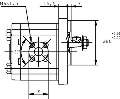 Pièces agricoles - Hydraulique - Moteur PLM20.25R0-54B2-LBE/BC-N-EL (M10X1)