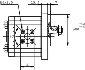 Pièces agricoles - Hydraulique - Moteur PLM20.25R0-54B2-LBE/BC-N-EL (M10X1)
