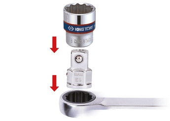 Outils - Outils divers - Adaptateur douilles 3/8" sur clé mixte à cliquet 13mm