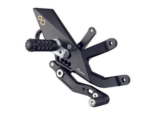 Pièces Quad & Motos - Equipement véhicule - Commandes reculées fixes LIGHTECH sélection standard et inversée noir BMW S1000RR