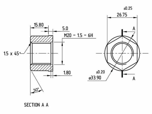 Pièces agricoles - Tracteur pièce adaptable - Ecrou de roue M20 x 1,5