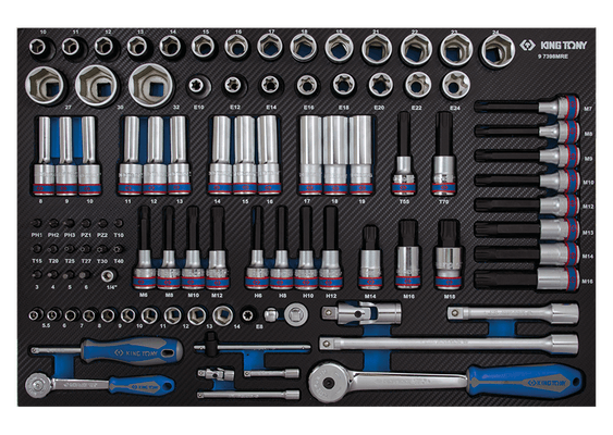 Outils - Outils divers - Module Mousse + PP 1/2 et 1/4" 98 pièces