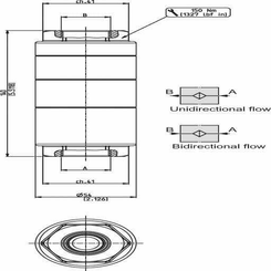 Pièces agricoles - Hydraulique - Filtre haute pression type 60 mu 3/4 B