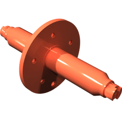 Pièces agricoles - Pièce divers - Essieu peint en noir