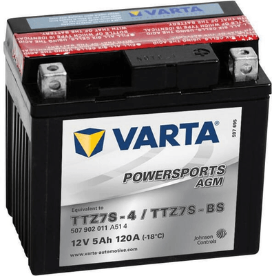 Pièces agricoles - Eclairage - Batterie 12V 5Ah 120A AGM Sports motorisés VARTA