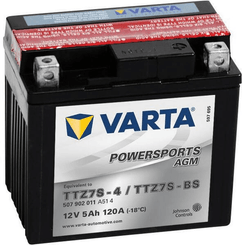 Pièces agricoles - Eclairage - Batterie 12V 5Ah 120A AGM Sports motorisés VARTA