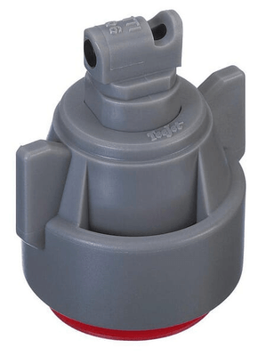 Pièces agricoles - Pièce Pulvérisateur - Buse à injection d'air TTI 110° avec joint et capuchon 06 plastique grise TeeJet