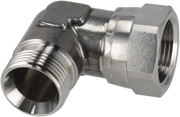 Pièces agricoles - Hydraulique - Raccord coudé M/F 1" BSP SS