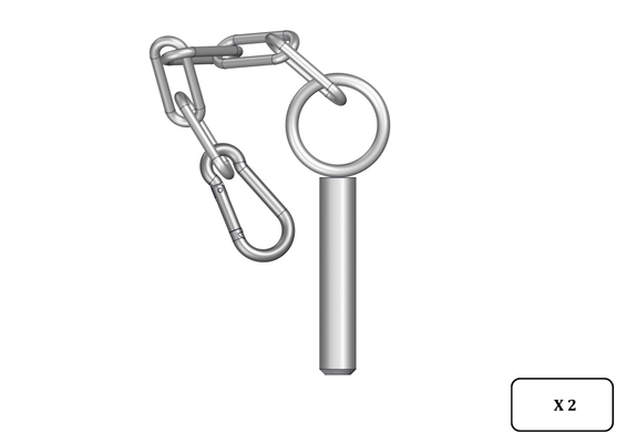 Materiels - Matériel d'élevage - autre - CHAINETTE SIMPLE AVEC MOUSQUETON (LA PAIRE)