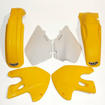 Pièces Quad & Motos - Plastiques - Kit plastique UFO couleur origine jaune/blanc Suzuki RM125/250