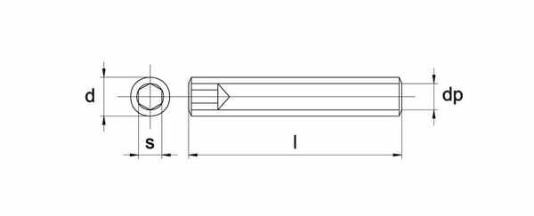 Pièces agricoles - Fasteners - Vis sans tête six pans creux bout plat M5x16 noir