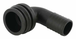 Raccord de tuyau 90° 32 mm avec connexion mâle T6