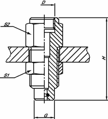 Pièces agricoles - Hydraulique - Raccord passe-cloison 1/4"