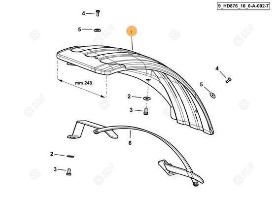 Pièces agricoles - Cabine et structure - LH FRONT MUDG. S NARROW