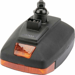 Pièces agricoles - Eclairage - Projecteur halogène, carré, 12V, transparent/ambre, à boulonner, 212x150xAMP 6-fiches, Hella