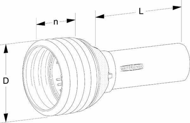 Pièces agricoles - Transmission - Protection de transmission moitié extérieure - standard PG20 Ø185 tube Ø92, L : 1000mm Walterscheid