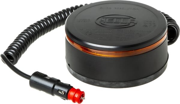 Pièces agricoles - Eclairage - Gyrophare à LED, ronde, 12-24 V, ambre, magnétique, Ø 149 mm x 60 mm, K-LED Rebelution Hella