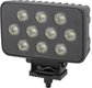 Lampe de travail LED, 100W, 8950lm, rectangulaire, 12/24V, blanc, 150x112x52,7mm prise Deutsch, faisceau large, 20LED