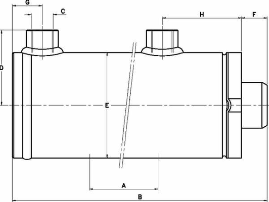 Pièces agricoles - Hydraulique - Verin double effet D45-80-1000