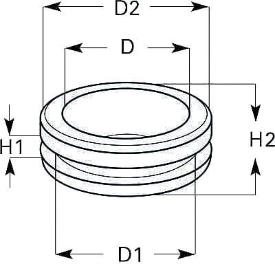Pièces agricoles - Eclairage - Tube 35x30x3,0 mm