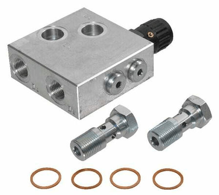 Pièces agricoles - Hydraulique - Soupape étrangl. 3 voies OMS