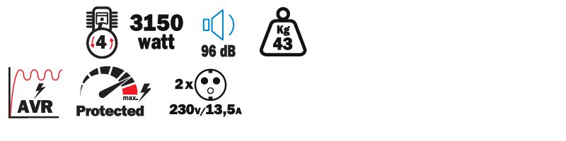 Materiels - Groupe électrogène - GROUPE ELECTROGENE 3150W 4T