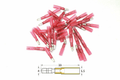 Bout à bout mâle rond à sertir thermo-rétractable BIHR Ø0,5mm²/1,5mm² - 50pcs transparent rouge