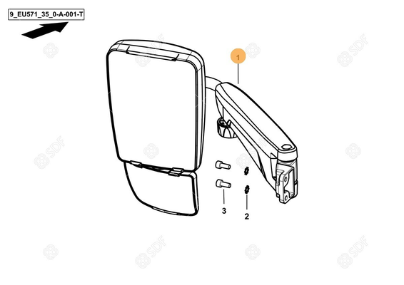 Pièces agricoles - Cabine et structure - LH TELE. MIRROR MANUAL