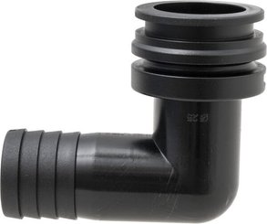 Pièces agricoles - Pièce Pulvérisateur - Raccord à fourche, femelle 90° AF4, embout de tuyau 25 mm