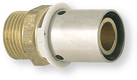 Raccord à sertir mâle fixe pour tuyau PER 16x20mm filetage 3/4" (par 1)