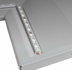 Pièces agricoles - Magasin - Panneau d'angle+ LED blanc/alu