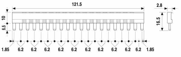 Pièces agricoles - Electricité - Peigne pour socle S.93.01