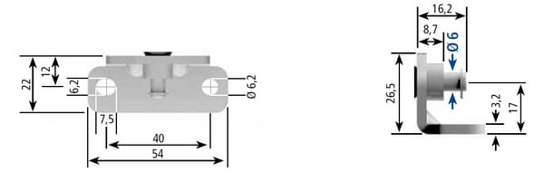 Pièces agricoles - Pièce divers - Support pour ressorts à gaz et amortisseurs