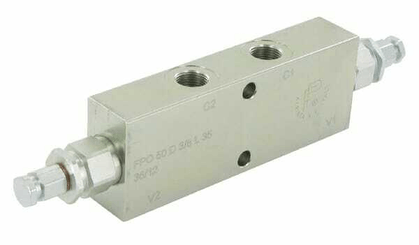 Pièces agricoles - Hydraulique - Valves d’équilibrage doubles 3/8"