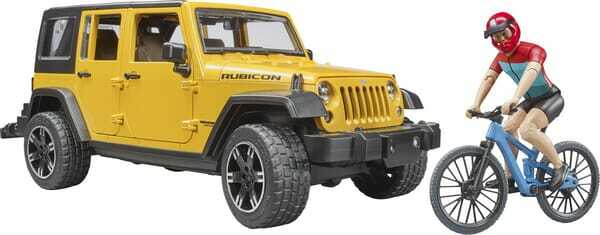 Loisirs - Jouets - Jeep Wrangler rubicon unlimited avec 1 VTT et cycliste