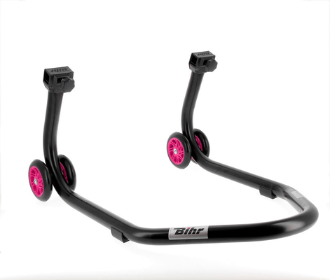 Pièces Quad & Motos - Transport - Garage - Paddock - Béquille arrière BIHR Home Track supports en "V" noir mat roues rose