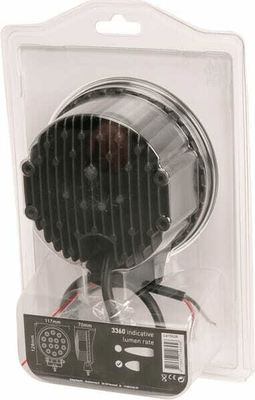 Pièces agricoles - Eclairage - Phare de travail LED rond 42W 3360lm, 10/30V, Ø 117mm, faisceau large 14 LED gopart