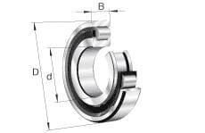 Pièces agricoles - Roulements - Roulement à rouleaux cylindriques 50x90x20mm INA/FAG