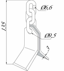 Pièces agricoles - Aménagements paysagers - Fléau Bomford RK 2 1/2