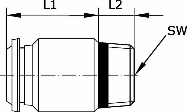Pièces agricoles - Pièce pneumatique - Raccord enfichable rond 4x1/8"