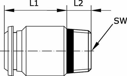 Pièces agricoles - Pièce pneumatique - Raccord enfichable rond 4x1/8"