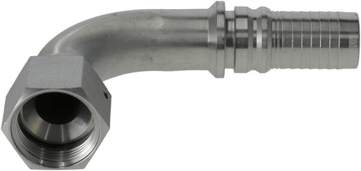 Pièces agricoles - Hydraulique - Raccord à sertir 4SH-DN25-1,5/16" UNF-90°