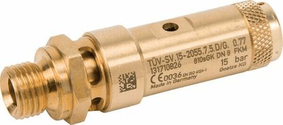 Pièces agricoles - Pièce pneumatique - Soupape sécurité 1/4"CE 15 bar