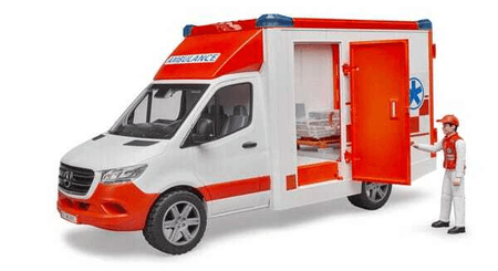Loisirs - Jouets - Ambulance MB Sprinter avec chauffeur et module son et lumière