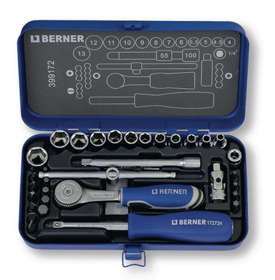 Outils - Outils divers - 1/4''COFFRET METAL CLIQUET 34P